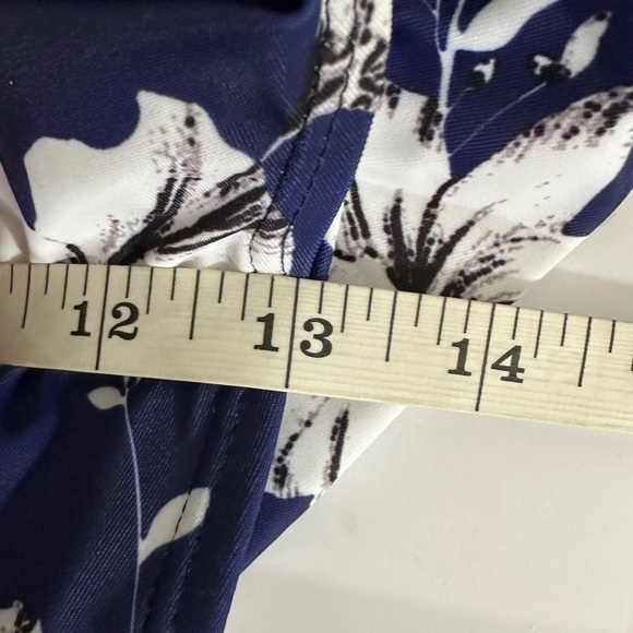 B 2 Prity sz med 1 piece swimsuit in a blue & white beachy look Nearly new - Picture 4 of 14